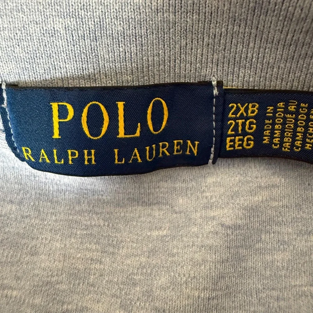 Polo Ralph‎ Lauren Mens 2XB Blue Polo Shirt Short Sleeve Casual Big Tall Cotton